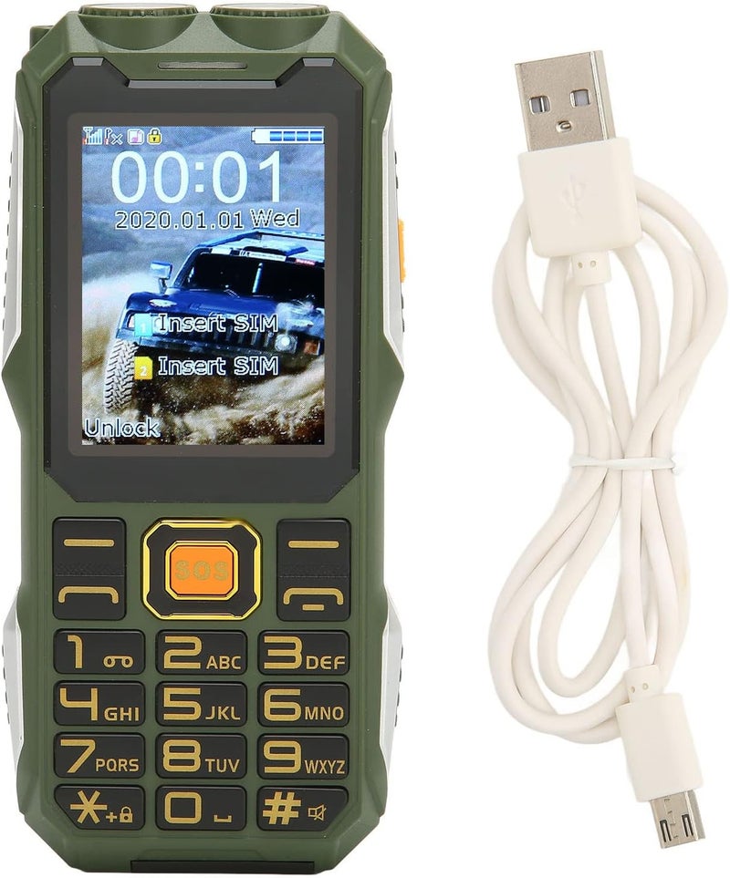 woobles Elderly Mobile Phone 2.4 Inch Stereo Surround Sound HD Dual SIM Senior Phone 2G Screen for Phone Calls (Green) - Image 5